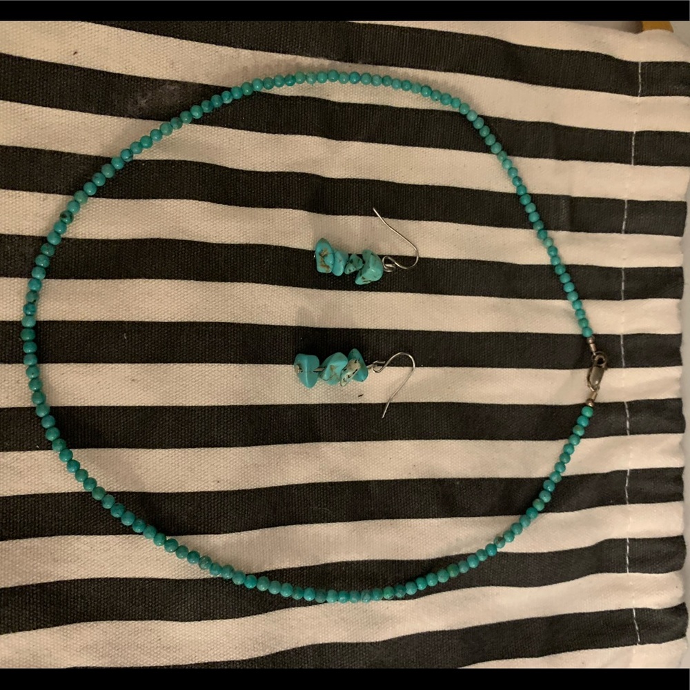 Turquoise Necklace & Earring Set — Never Worn